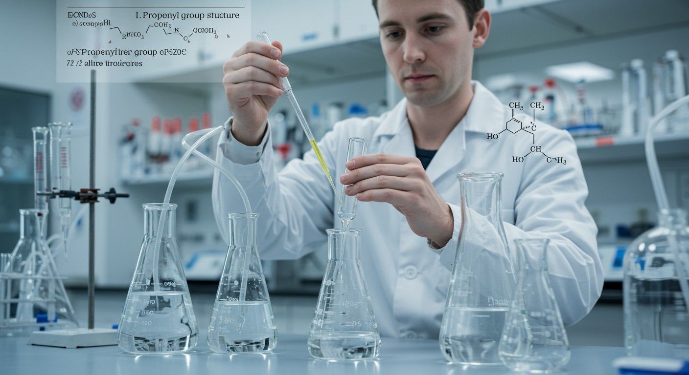 Az 1-propenilcsoport szintézise kulcsszerepet játszik a gyógyszerkémiajában.
