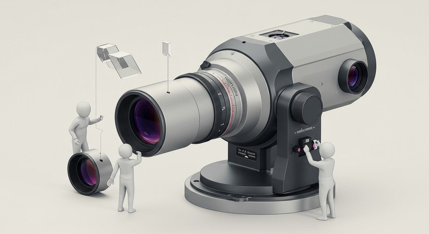 A komplex periszkópok lencsékkel és prizmákkal bővítik a látást.