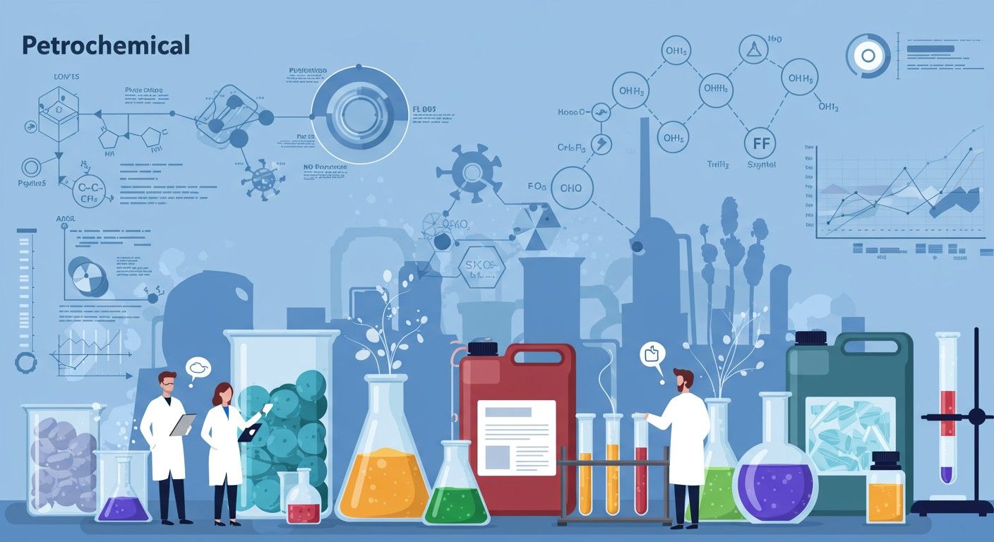 A petrolkémiai termékek széleskörűen használatosak ipari alkalmazásokban.