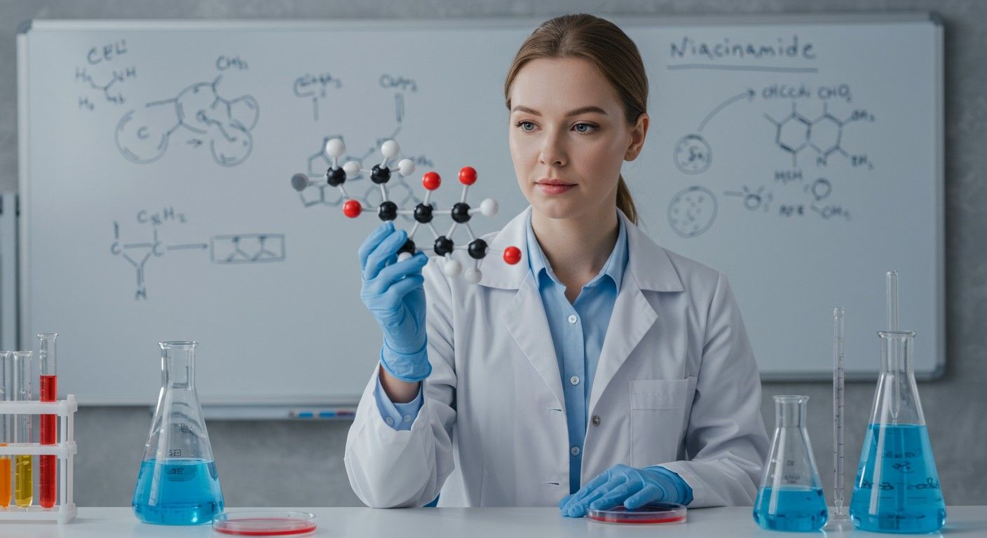 A niacinamid elősegíti a sejtek energiatermelését és regenerálódását.