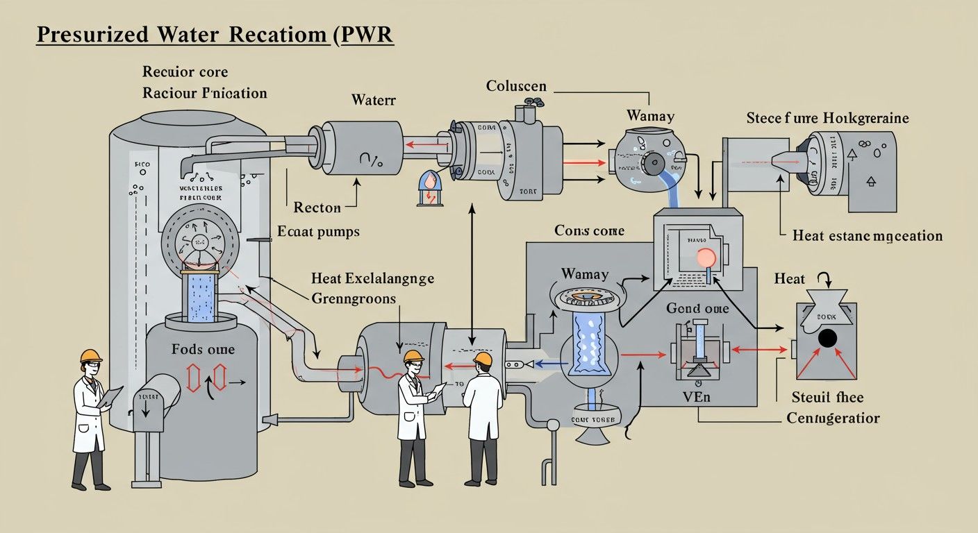 A reaktor hűtőfolyadéka magas nyomáson működik.