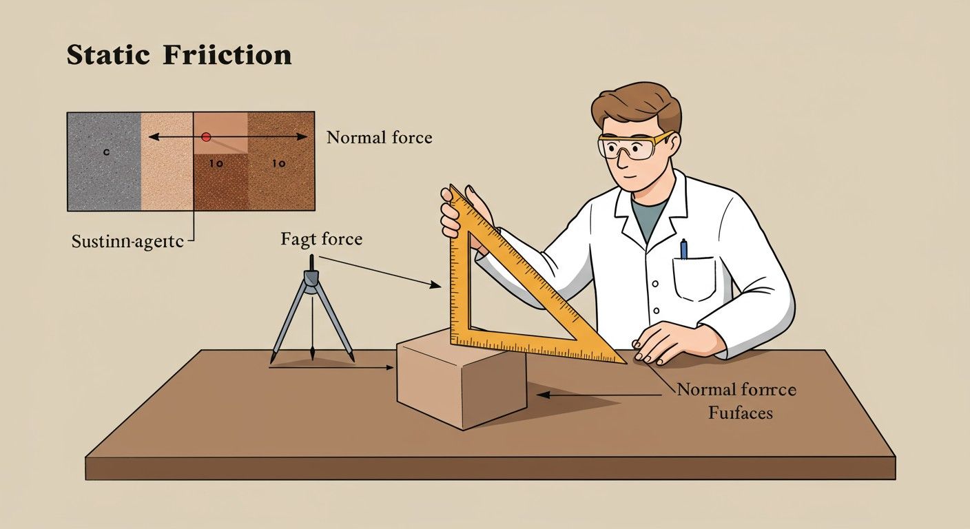 A nyugalmi súrlódási együttható statikus súrlódást jelöl.
