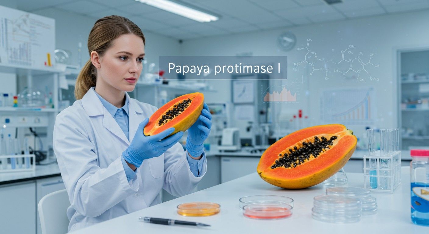 A papaya proteináz I fontos szerepet játszik gyógyszerek fejlesztésében.