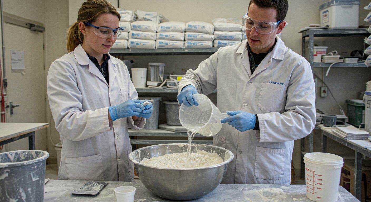 A párizsi gipsz gyorsan szárad, erős kötést biztosít.