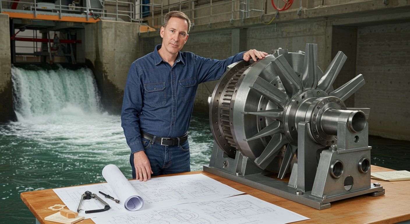 A Pelton-turbina víznyomás-alapú energiatermelésre optimalizált.