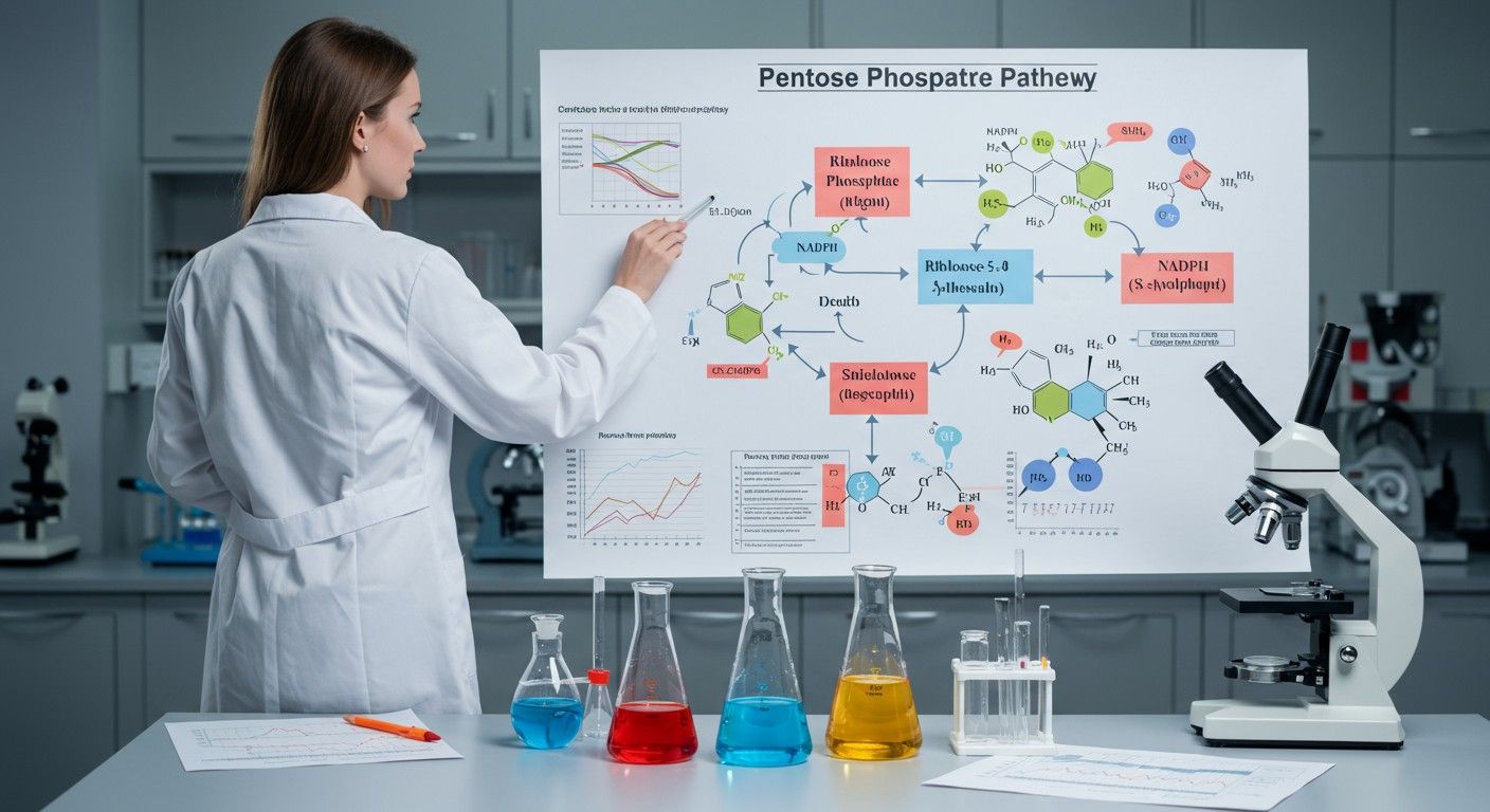 A pentóz-foszfát reakcióút NADPH-t és ribóz-5-foszfátot termel.
