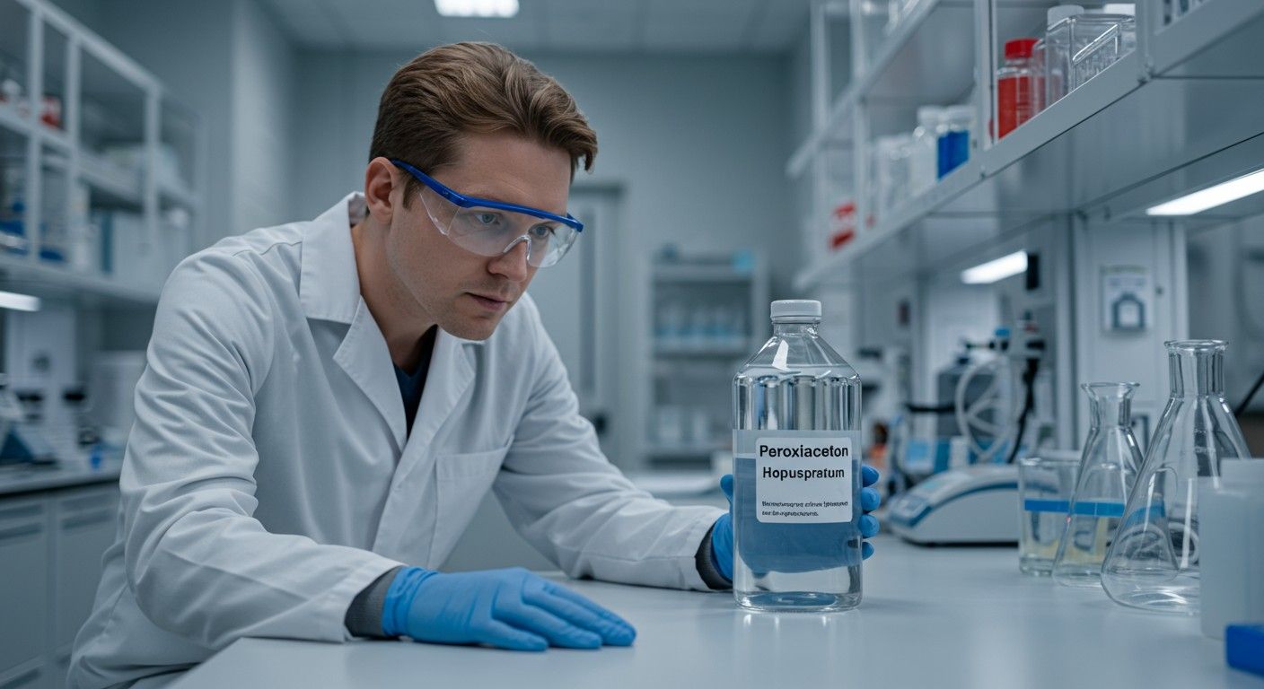 A peroxiaceton robbanásveszélyes, erős oxidálószer!