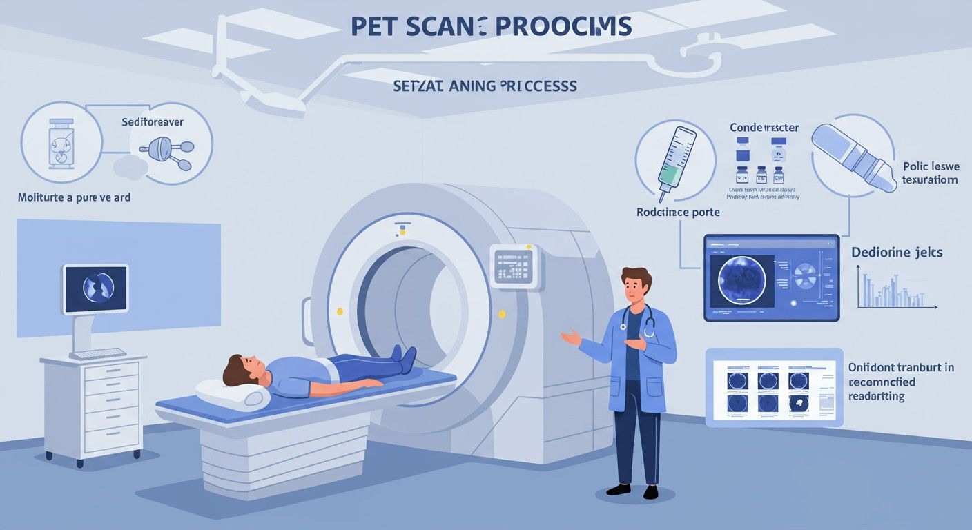 A PET vizsgálat során radioaktív nyomjelek segítik a diagnózist.