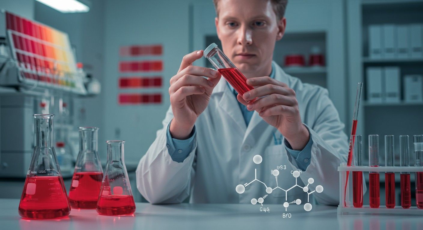 A rubin pigment élénk piros színét kiváló fényelnyelő képessége adja.