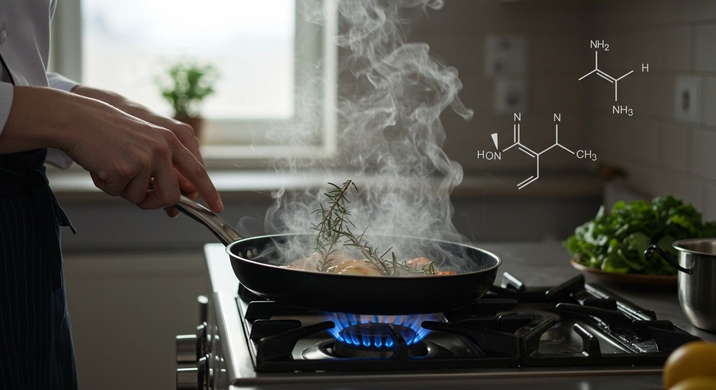 A pörkölés során komplex íz- és aromaanyagok keletkeznek.