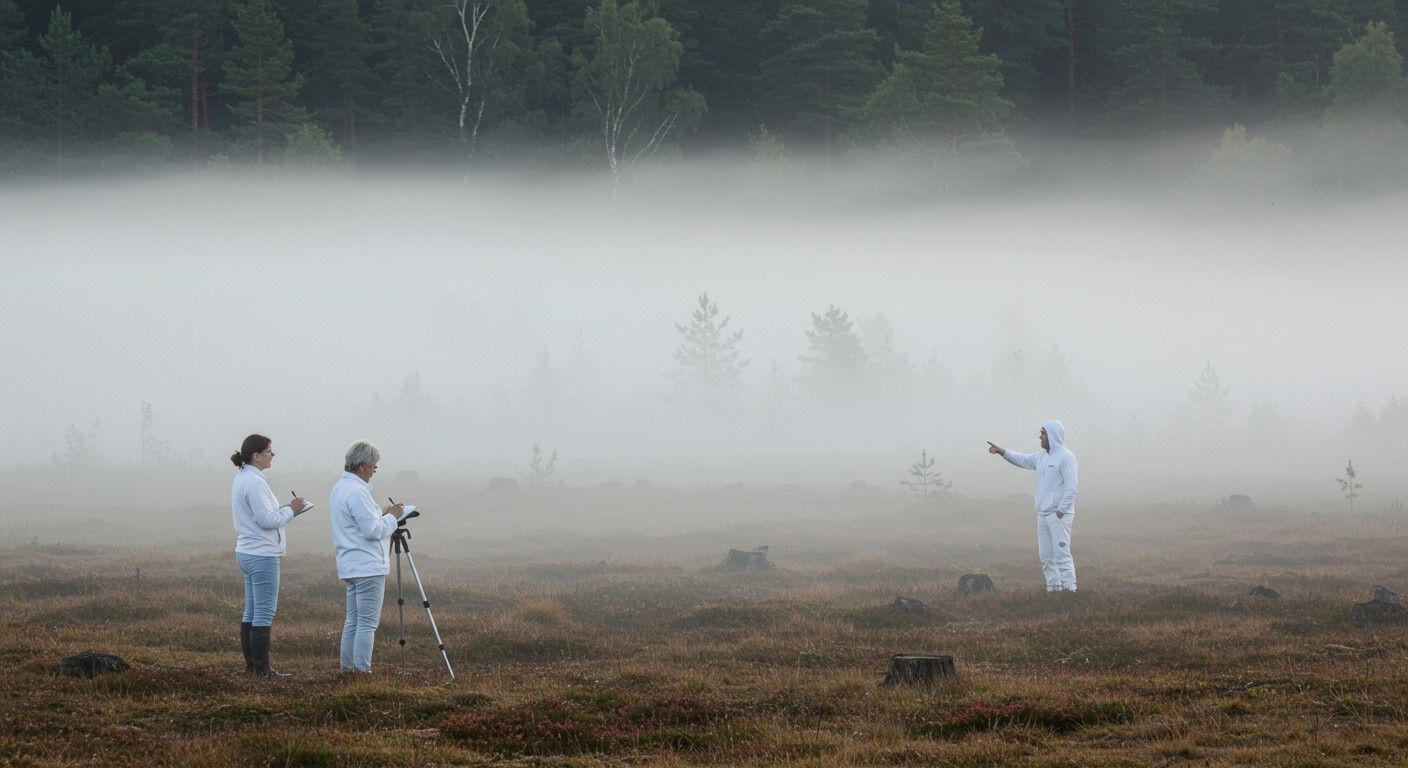 A radiációs köd hajnalban alakul ki, melegedéskor oszlik.