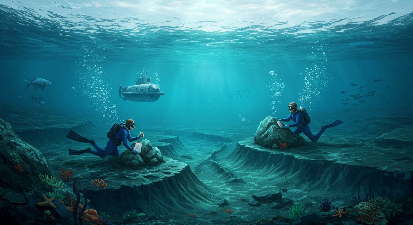 A tengerfenék terjedése évente néhány centimétert halad.