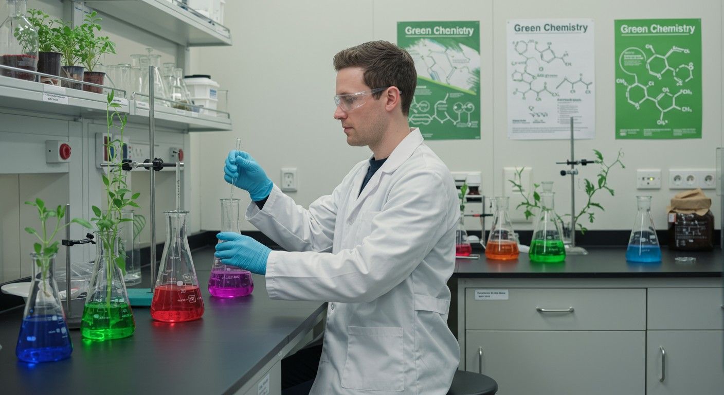 A zöld kémia csökkenti a hulladéktermelést egylépéses szintézisnél.