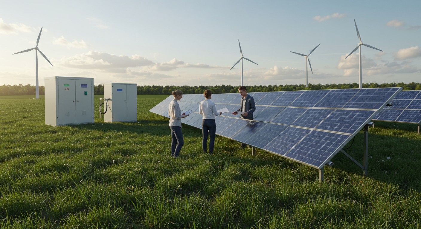 Az akkumulátorok tárolják az energiát a napelemekből.