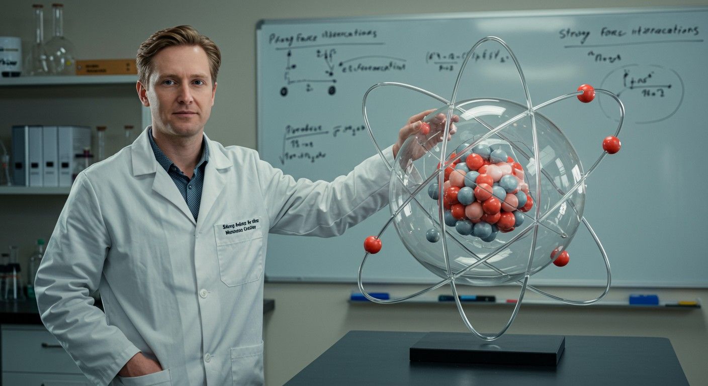 Az erős kölcsönhatás tartja össze a protonokat az atommagban.
