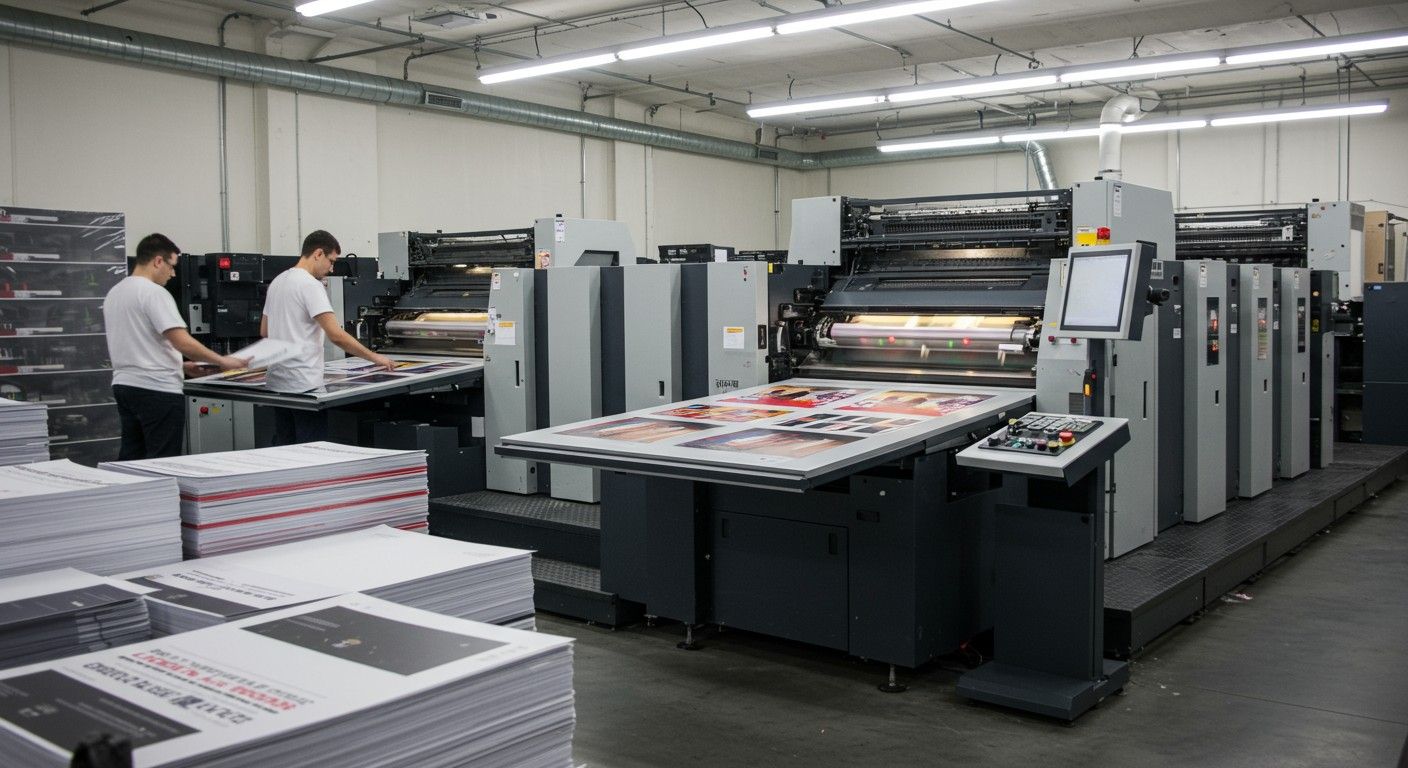 Az ofszetnyomtatás költséghatékony nagy mennyiségű nyomtatásnál.