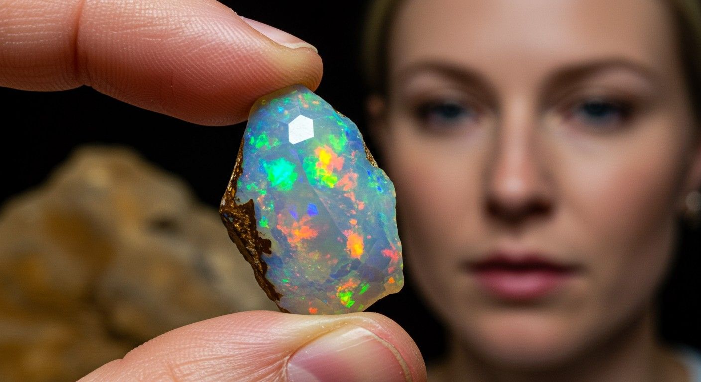 Az opál színjátékát a mikroszkopikus gömbök rendeződése okozza.