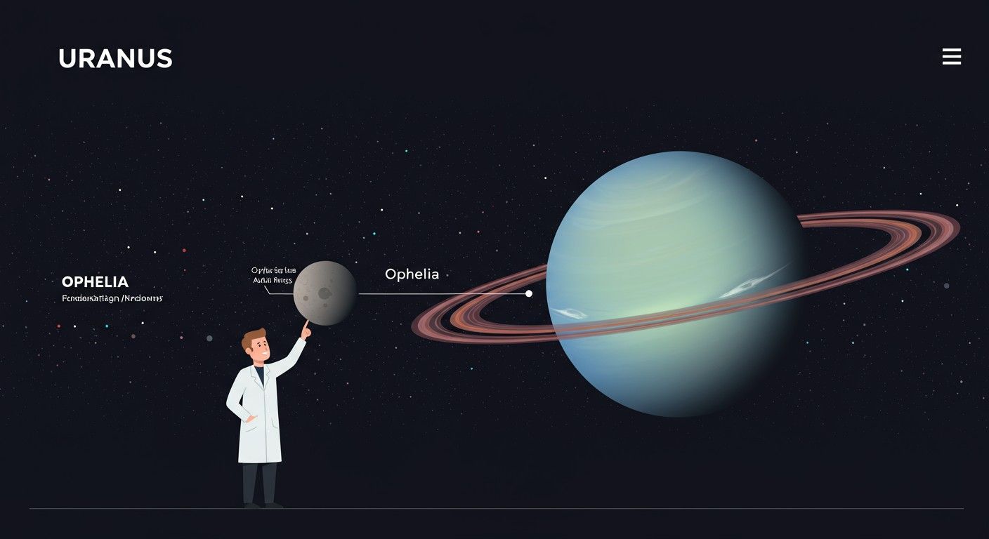 Ophelia pásztorholdként formálja az Uránusz gyűrűit.