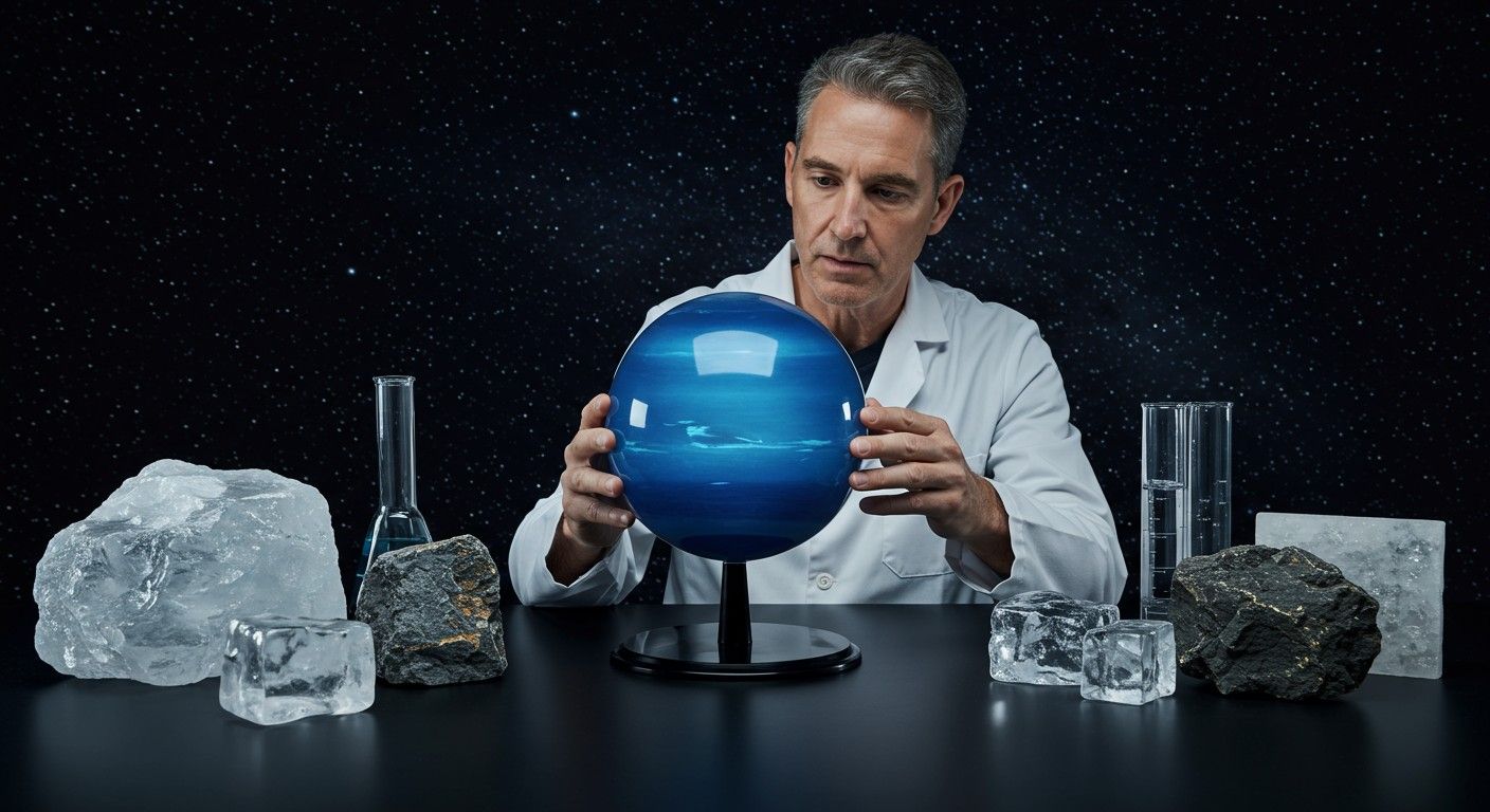 A Neptunusz jégszerkezete sziklák vízjég képződést okoz.