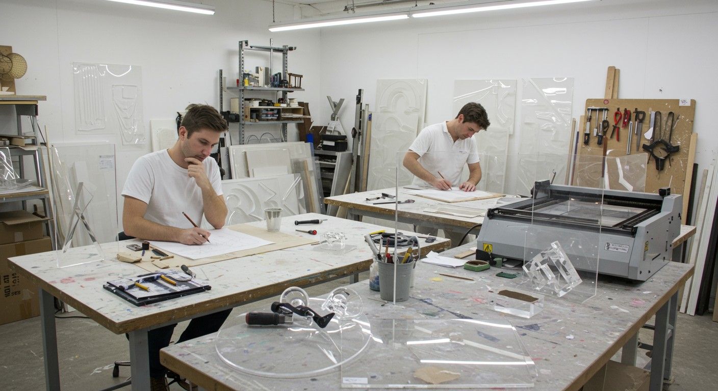 A plexi innovatív megoldás a művészeti installációkhoz.