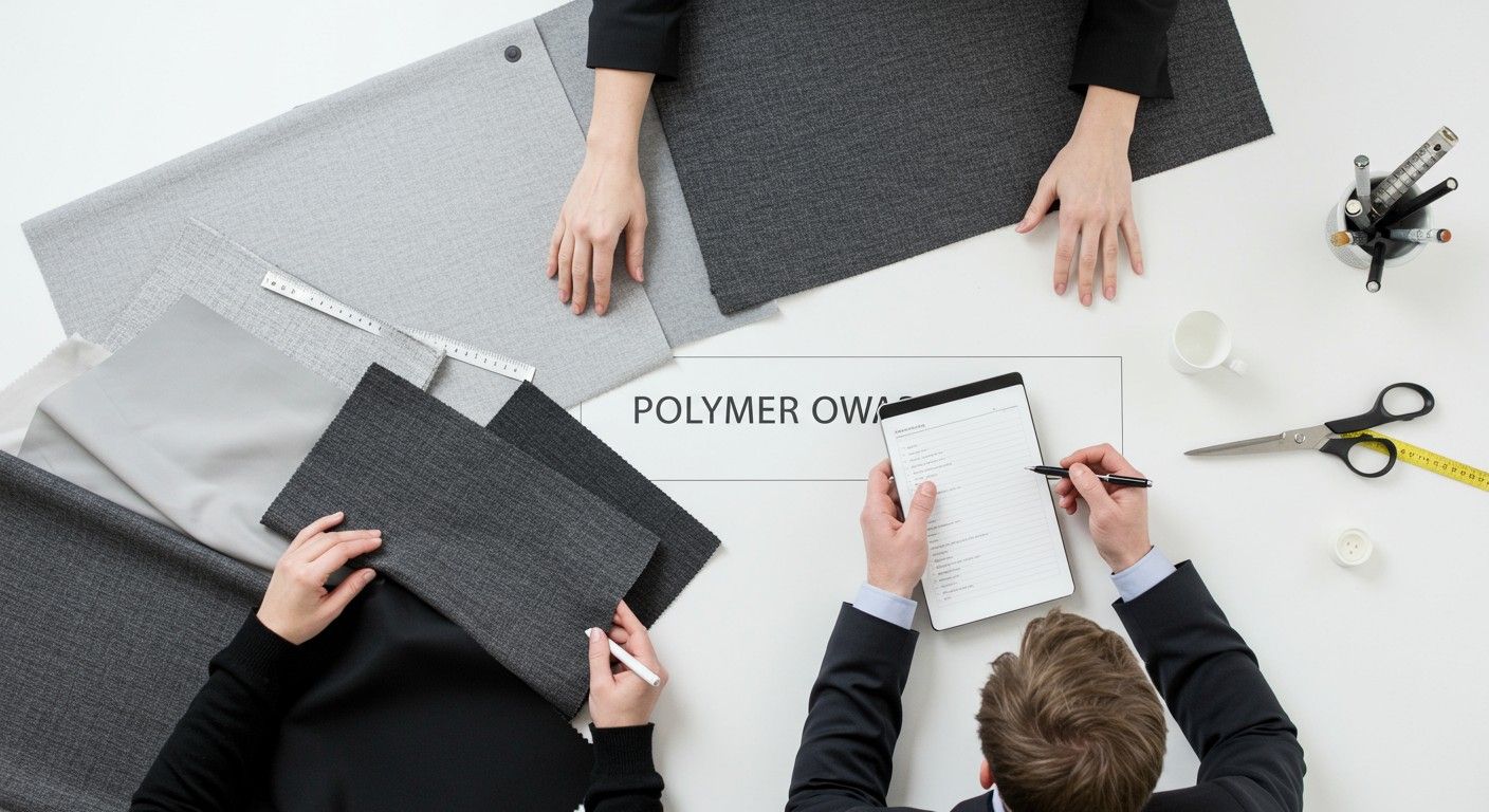 A poliészter tartós és könnyen tisztítható szövet.