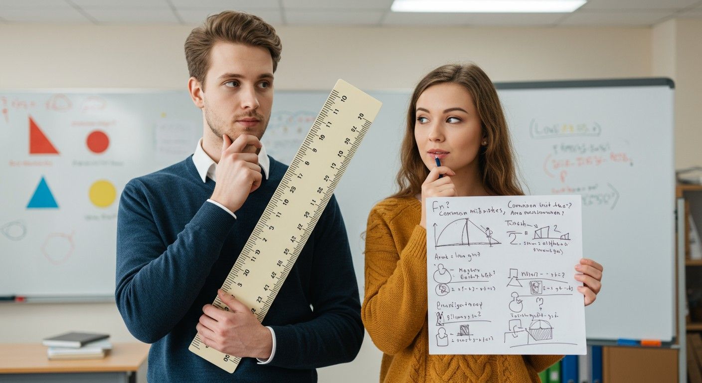 A négyzetcentiméter és a centiméter gyakran összekeveredik.