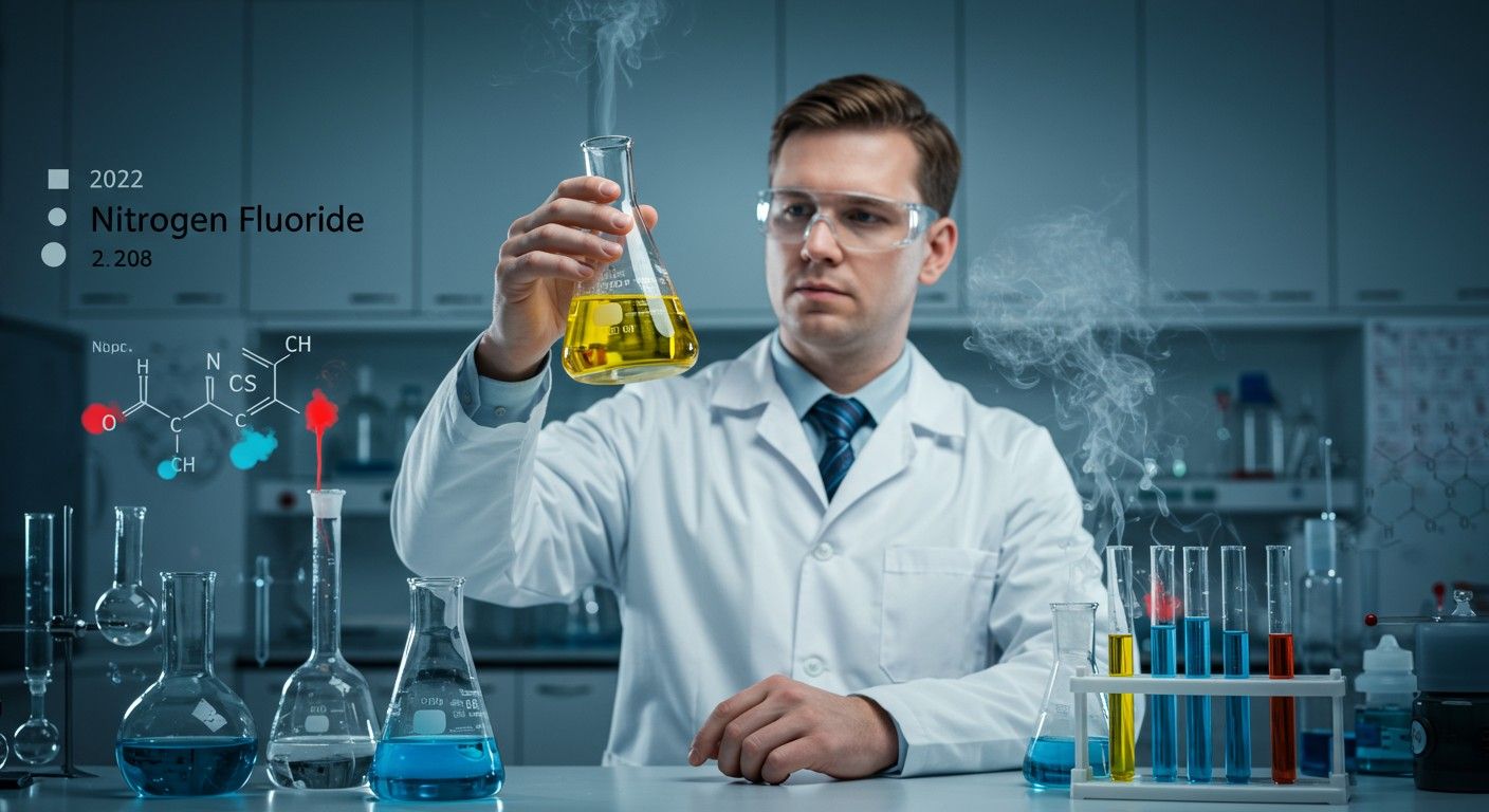 A nitrogén-fluorid erős oxidáló hatású, robbanásveszélyes vegyület.