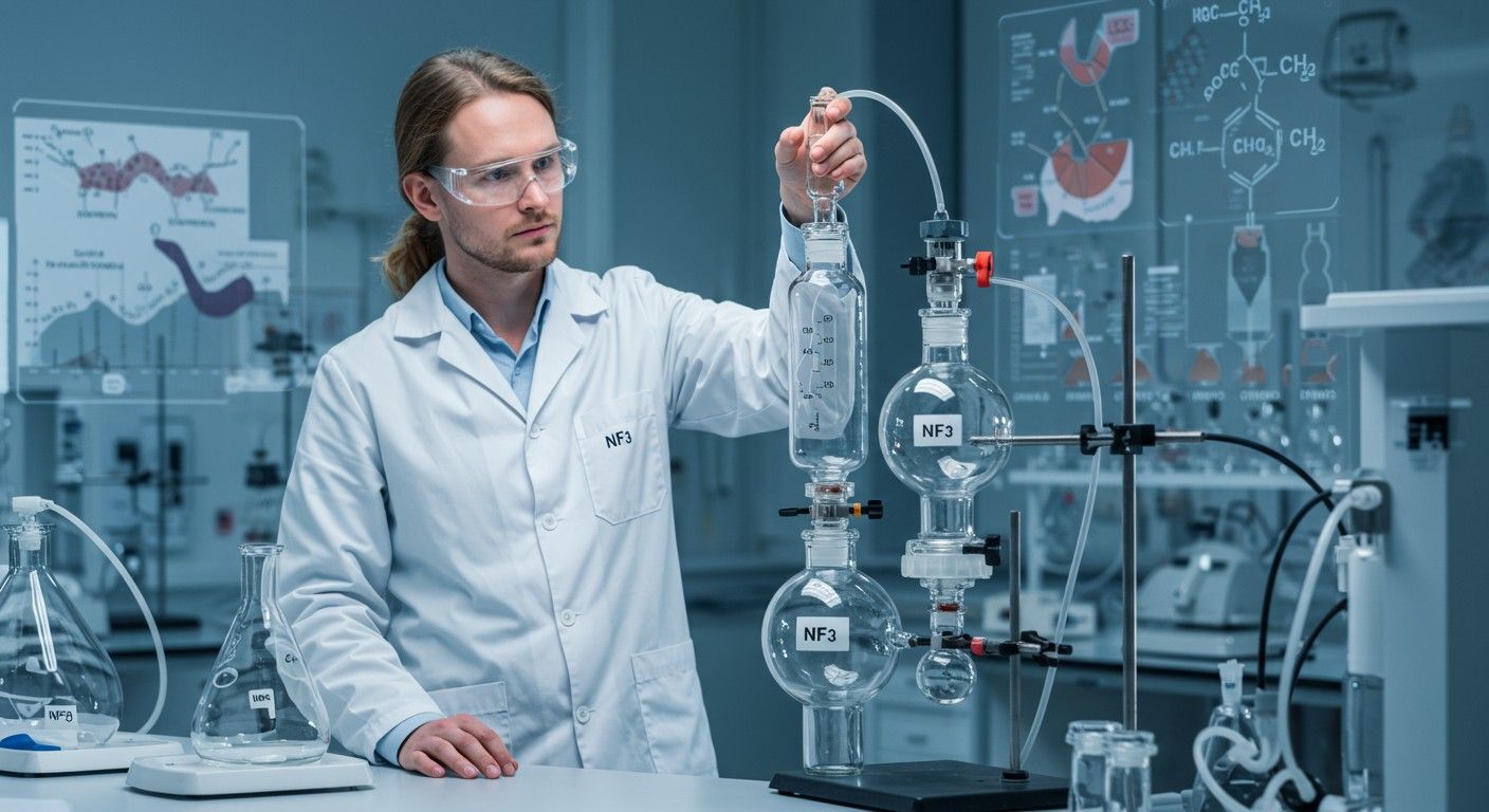 Az NF3 stabilitása a fluorintenzív kötéseknek köszönhető.
