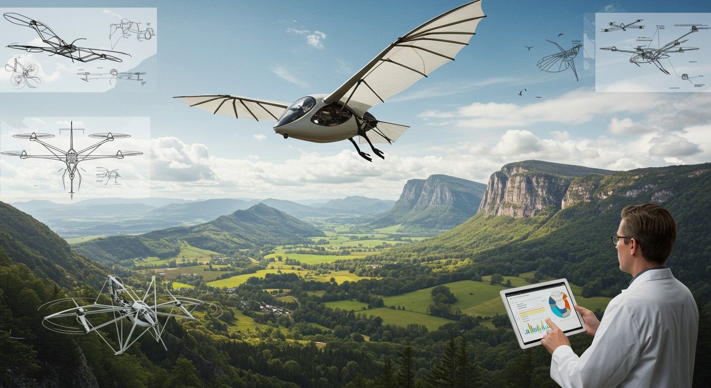 A modern ornitoptermérnöki alkalmazásai közé tartozik a dróntechnológia.