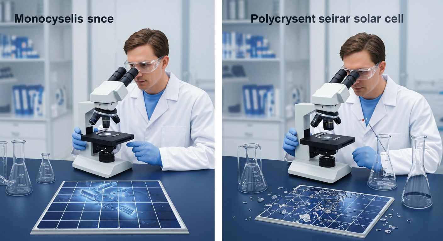 A monokristályos cellák hatékonyabbak, de drágábbak.
