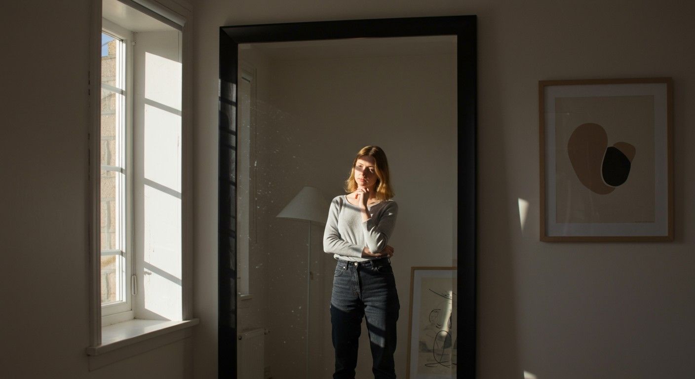 A tükörkép élesebb a fény szögének megfelelően.