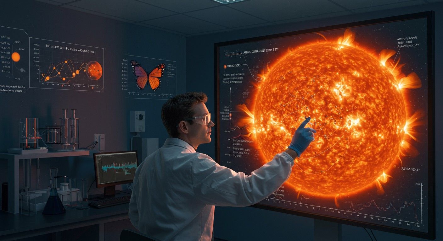 A pillangódiagram a napfoltok ciklikus viselkedését mutatja.