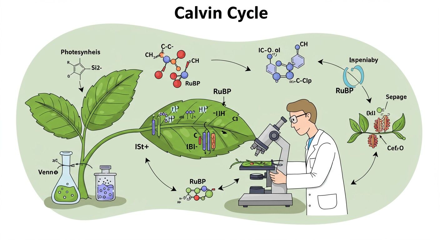 A Calvin-ciklusban a RuBP regenerációja elengedhetetlen a folyamatokhoz.