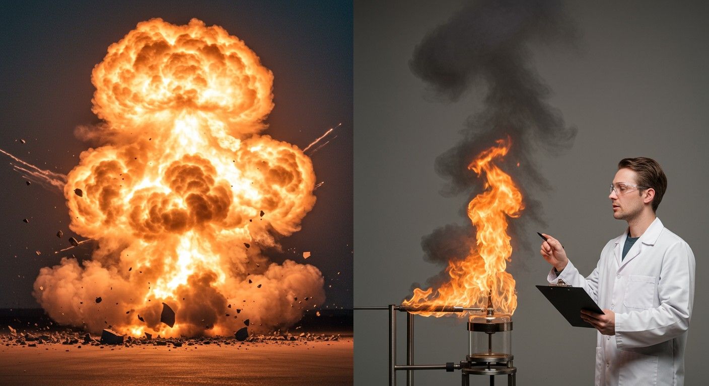 A detonáció gyorsabb, mint a hang terjedése.