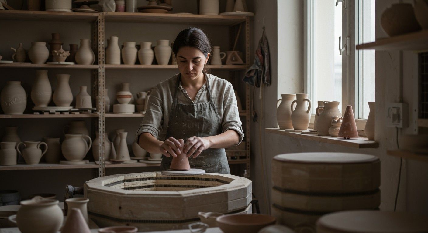 A Seger-kúpok precíz hőmérséklet-ellenőrzést nyújtanak kerámiában.