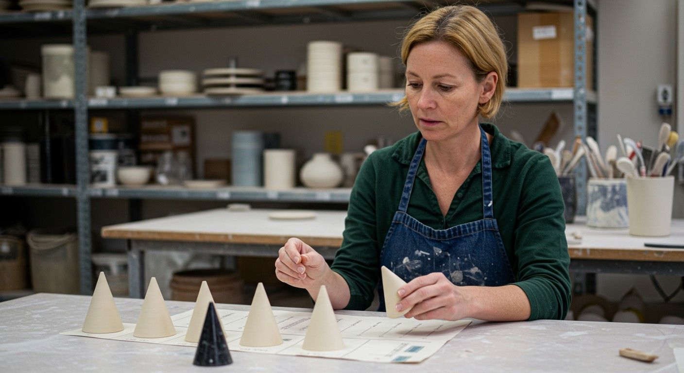 A kúpok leolvasása meghatározza a kerámia hőmérsékletét.