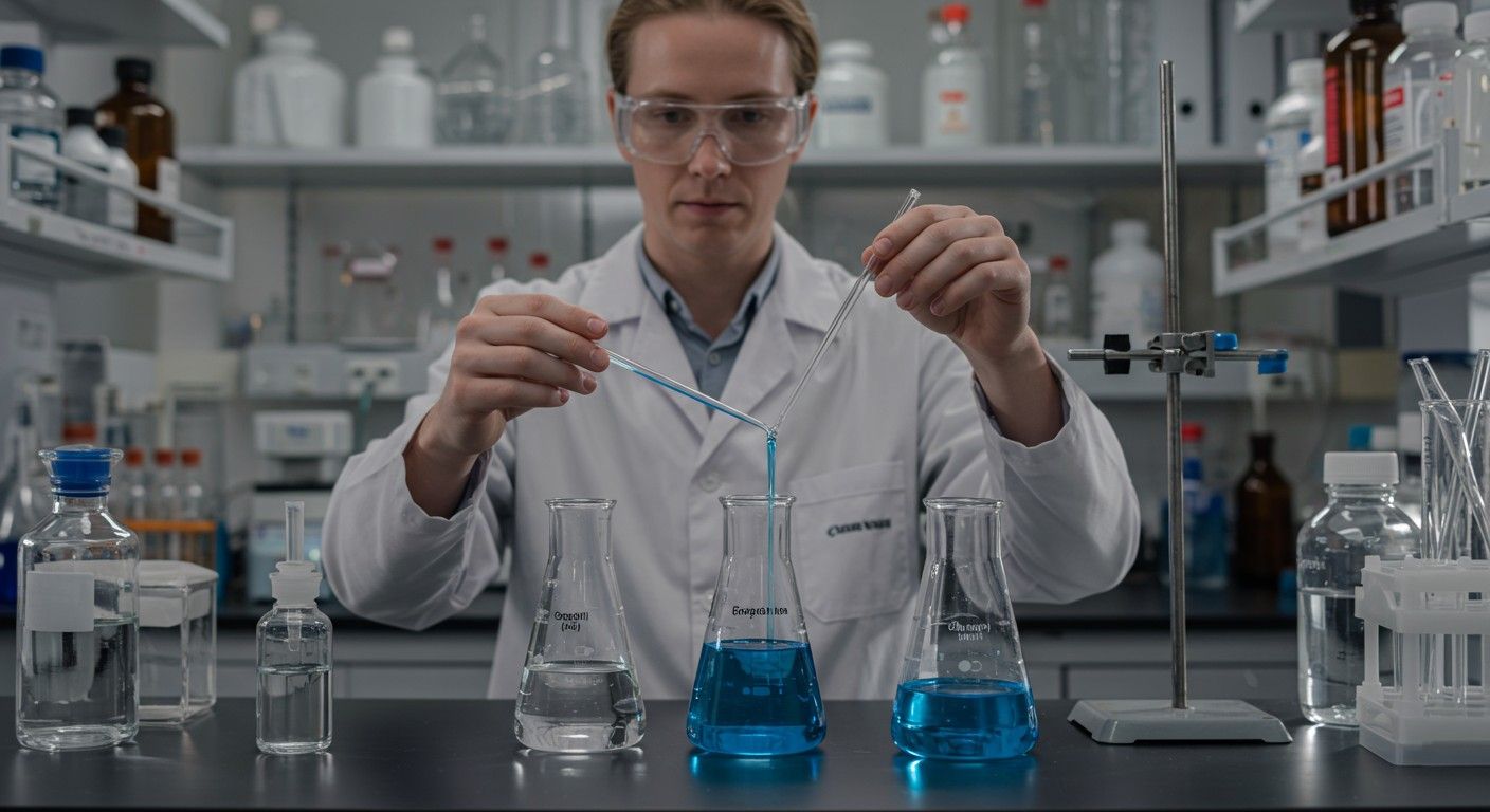 Réz(II)-nitrát készítése réz és nitrát sav reakciójával.