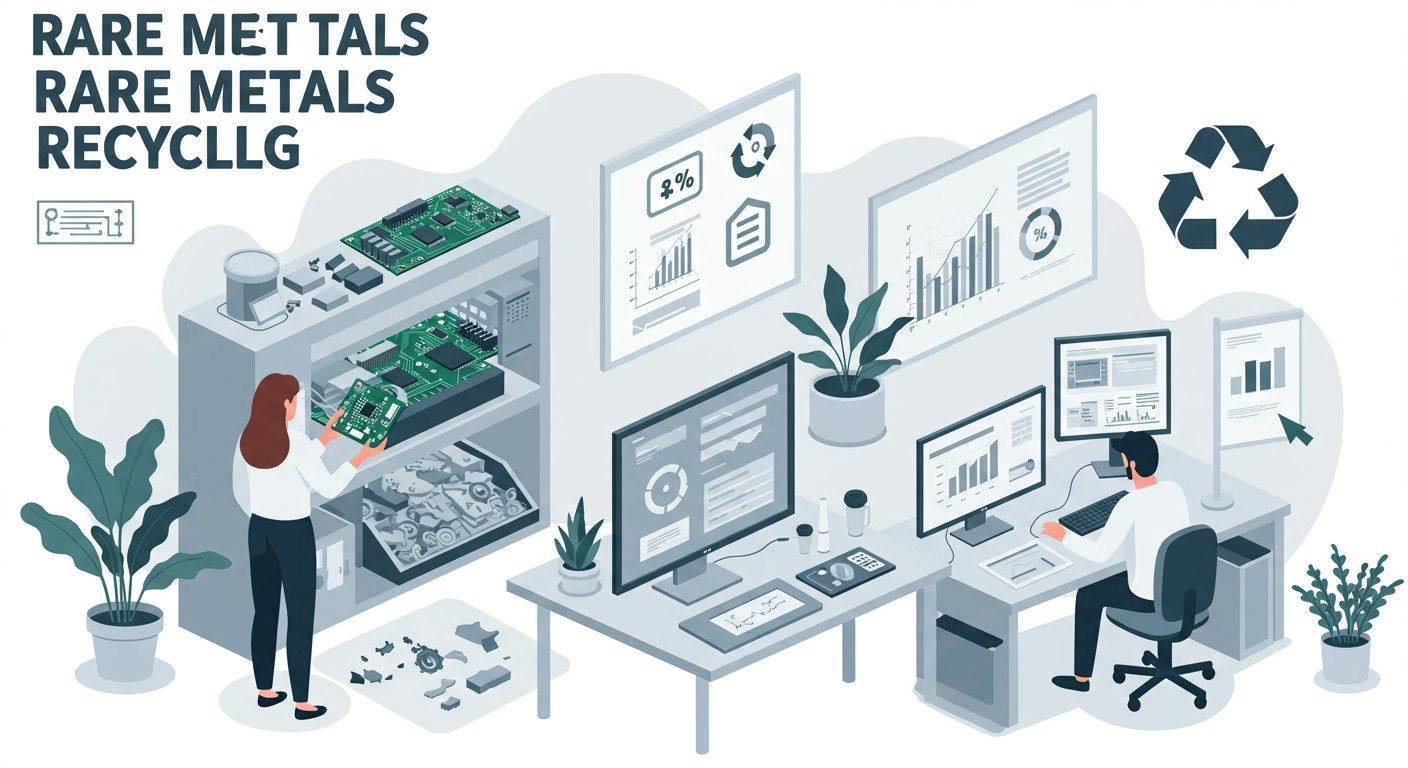 A ritkafémek újrahasznosítása csökkenti a környezeti terhelést.