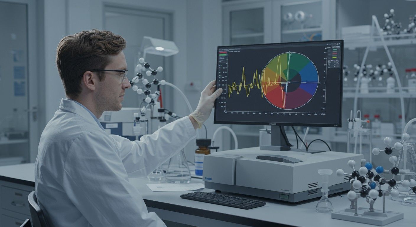 A rotációs spektrum az atomok molekuláris mozgását tükrözi.