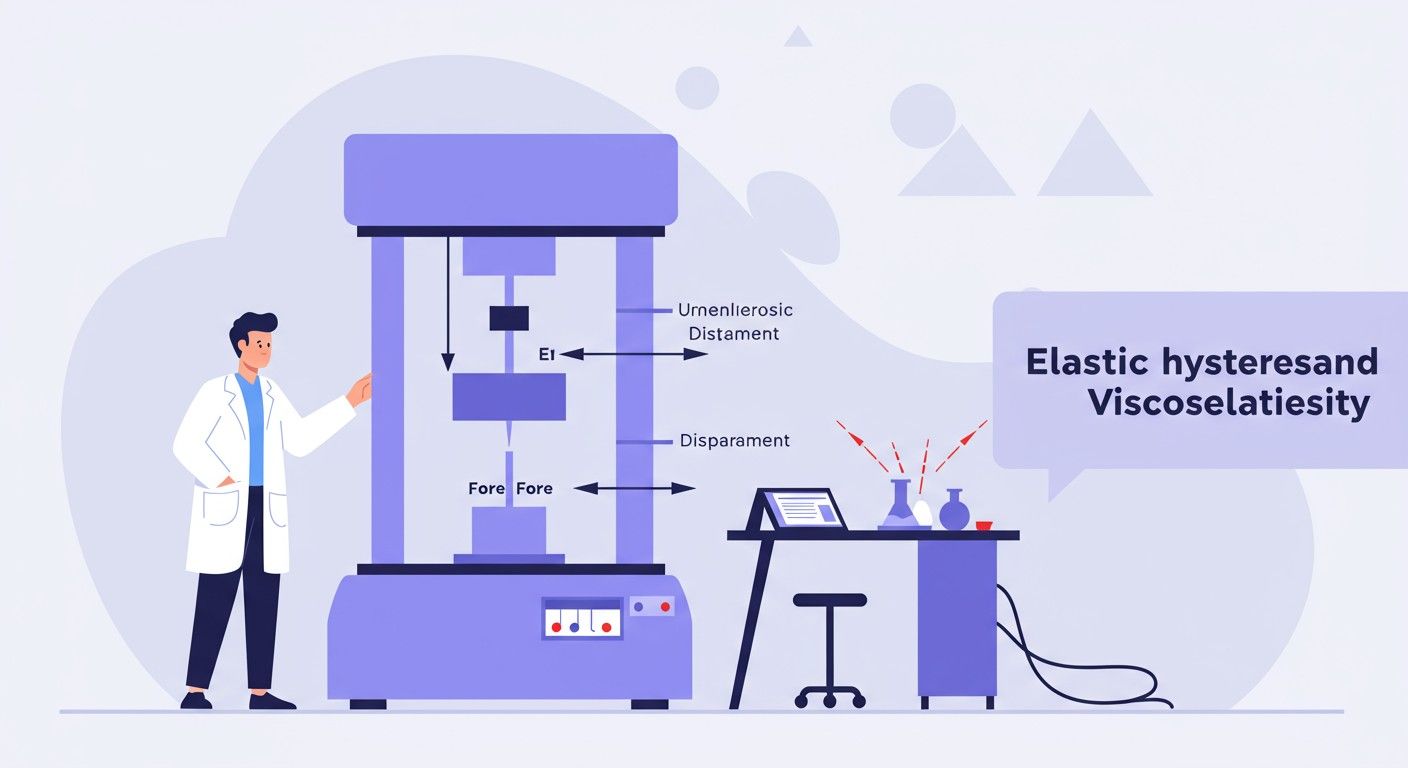 A rugalmas hiszterézis viszkoelasztikus anyagokban jelentkezik legjobban.