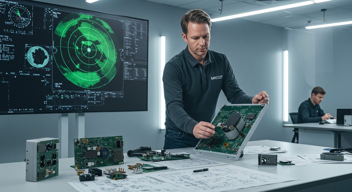 A SAR rendszerek fő komponense a radar antenna.