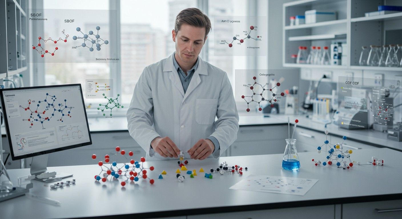 Az SBU-k kulcsszerepet játszanak a MOF-ok és COF-ok szerkezetében.