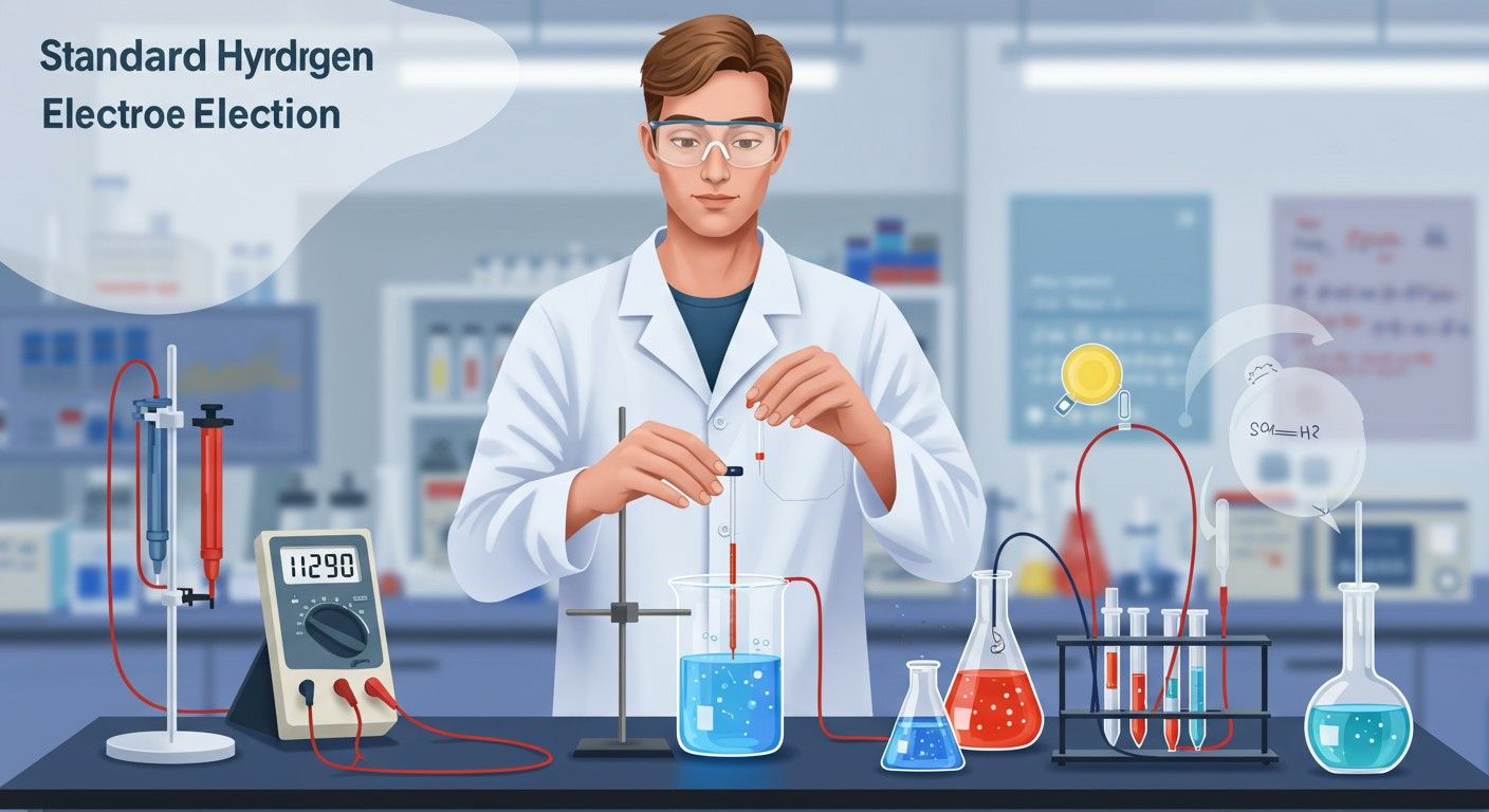 A SHE alapként szolgál az elektrokémiai potenciálok méréséhez.