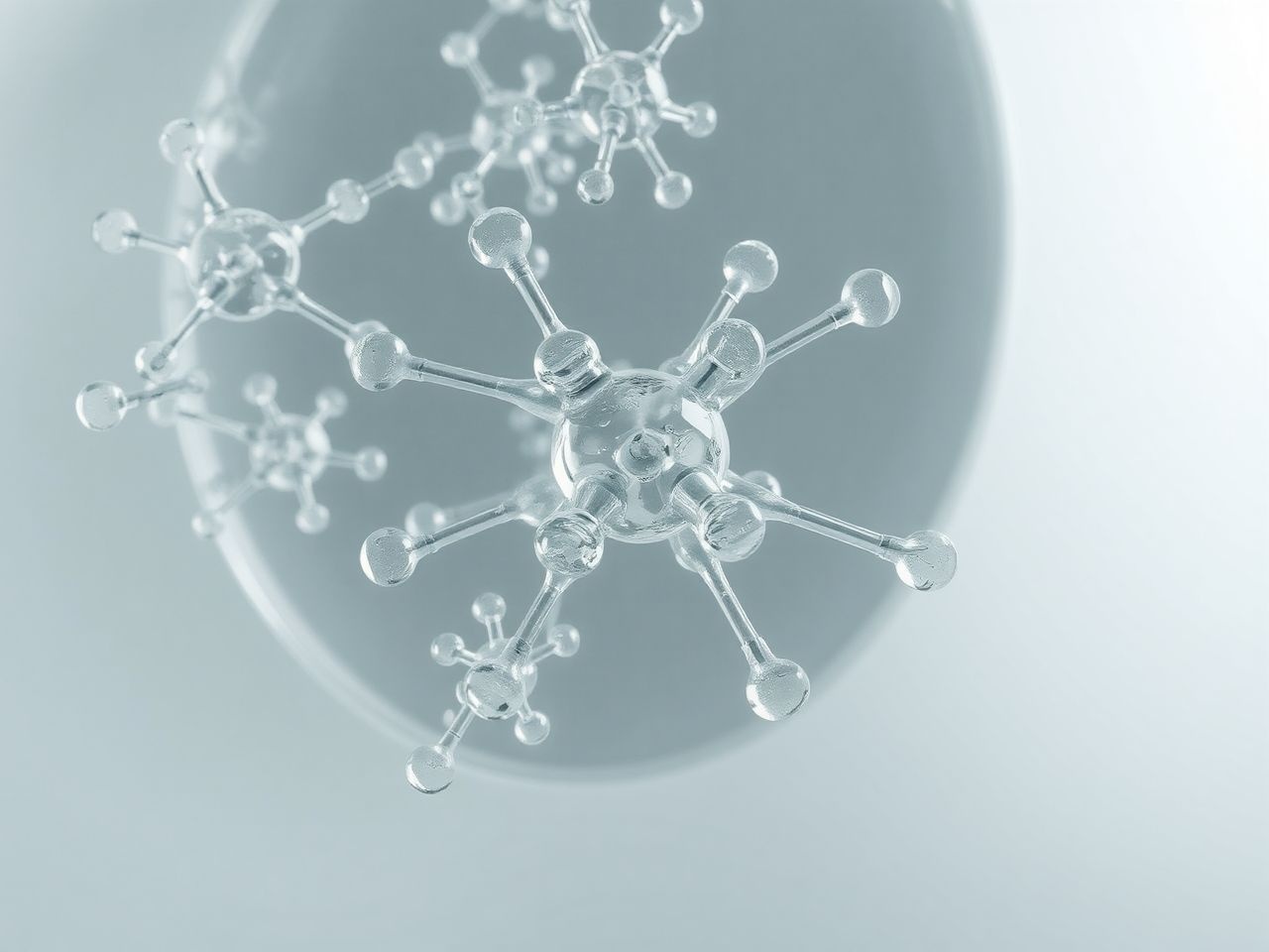 A sűrítőanyagok molekulái vízmolekulák között hidrogénhidakat alakítanak ki.