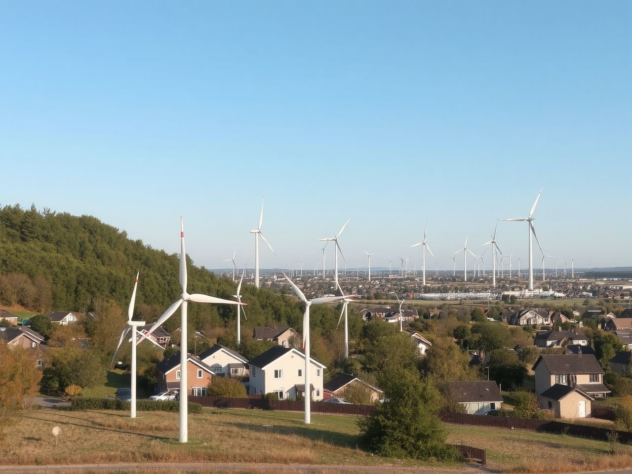 A szélkerekek hatékony energiát biztosítanak ipari parkokban is.