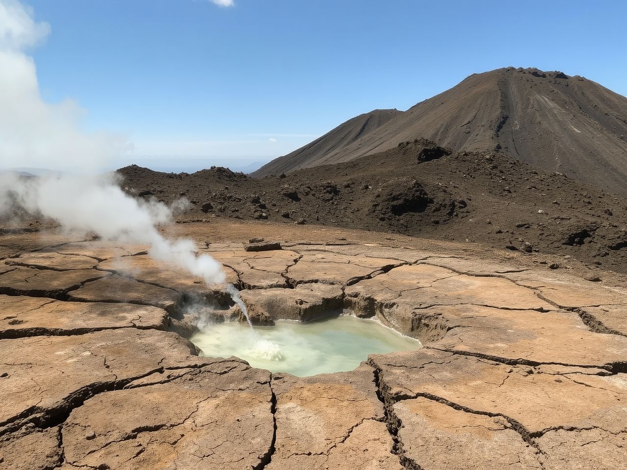 A szolfatara többféle gázkitöréssel és hőmérséklet-különbséggel kapcsolódik.