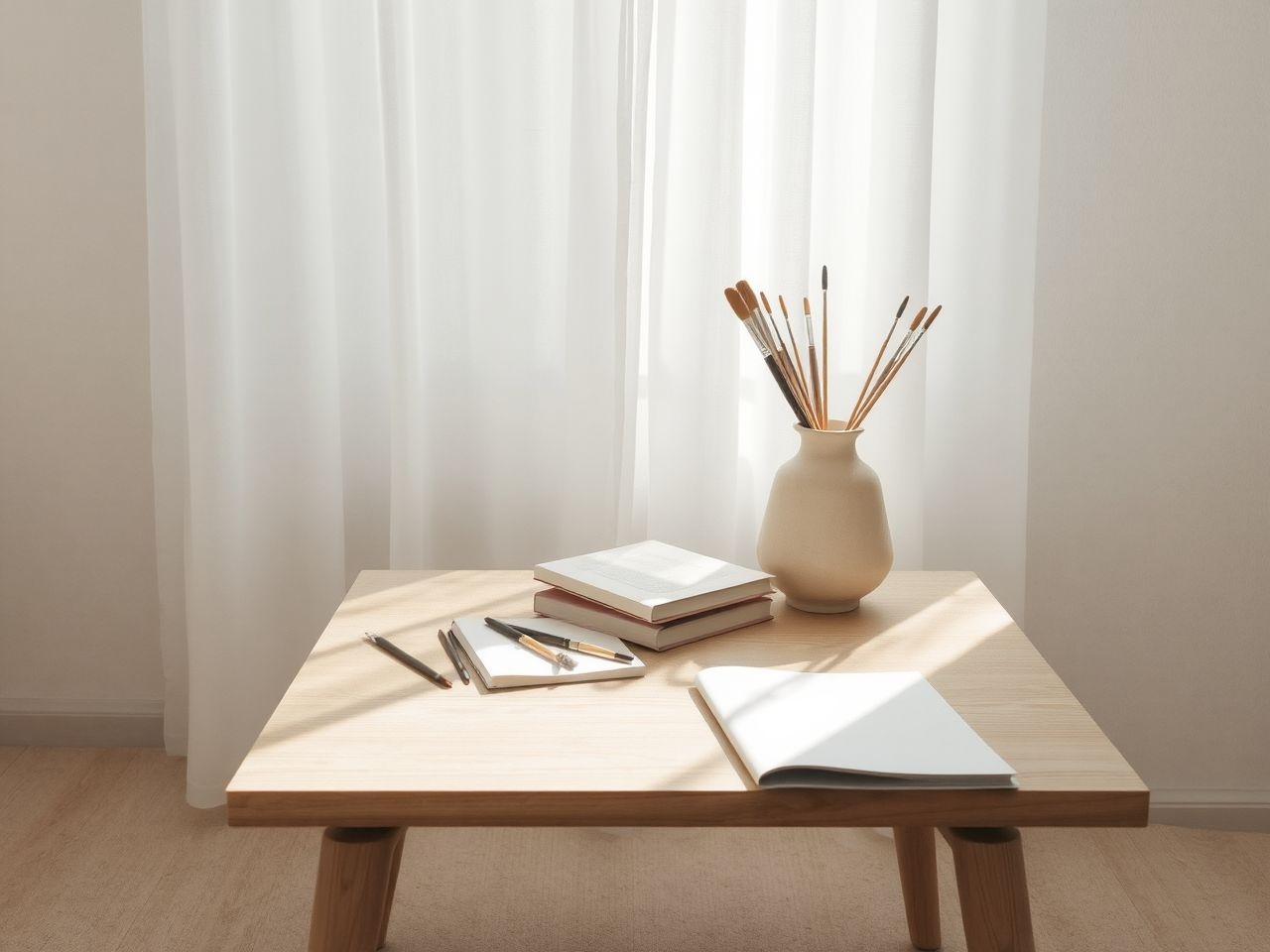 A szórt fény kiemeli a művészeti alkotások mélységét.