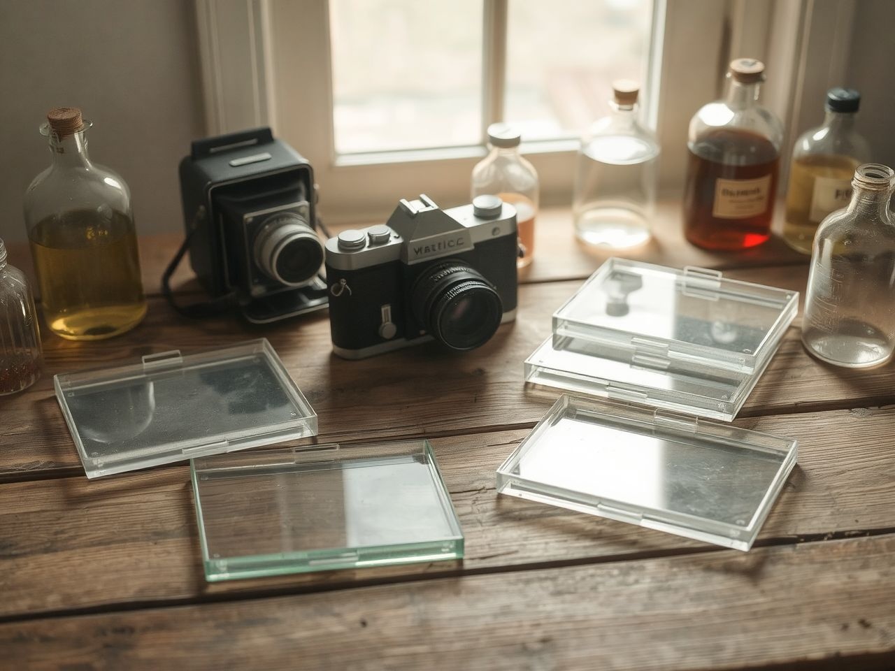 A talbotípia fotólemezét nátrium-kálium-tartarát oldatával kezelik.