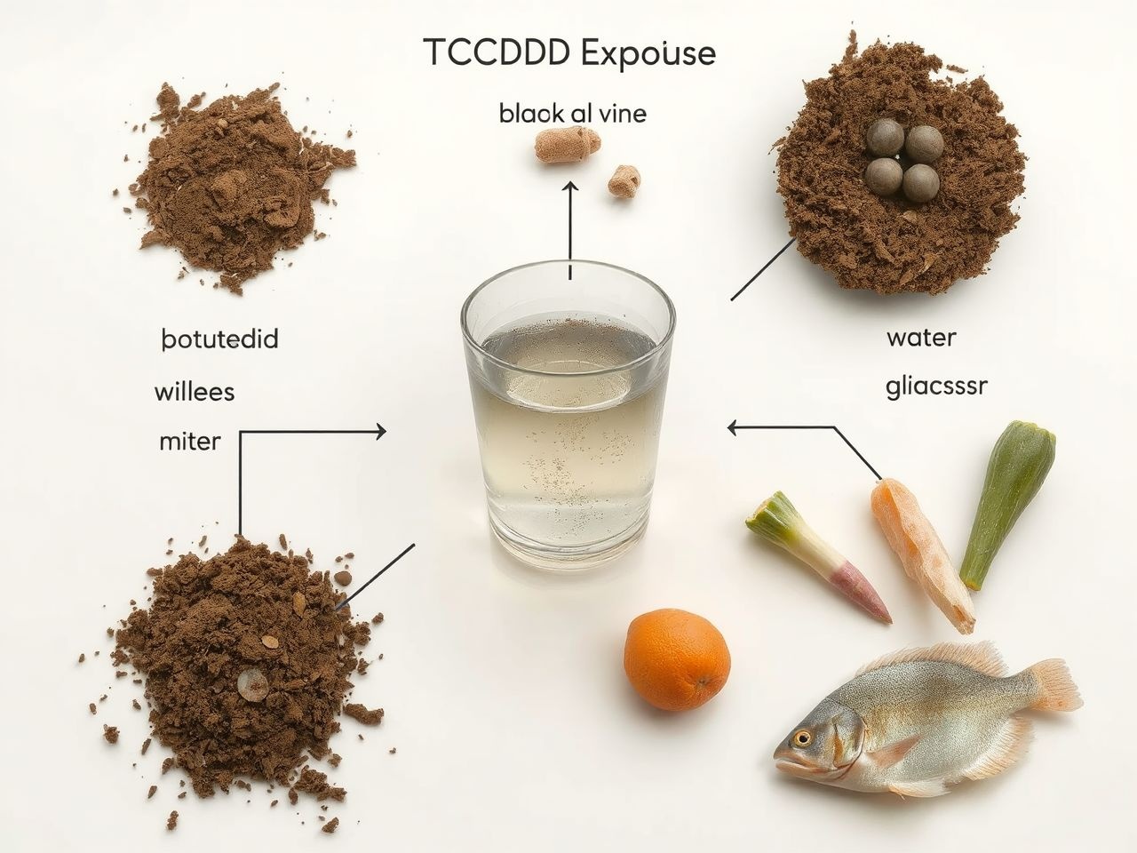 A TCDD főként táplálékon keresztül jut be az emberi szervezetbe.
