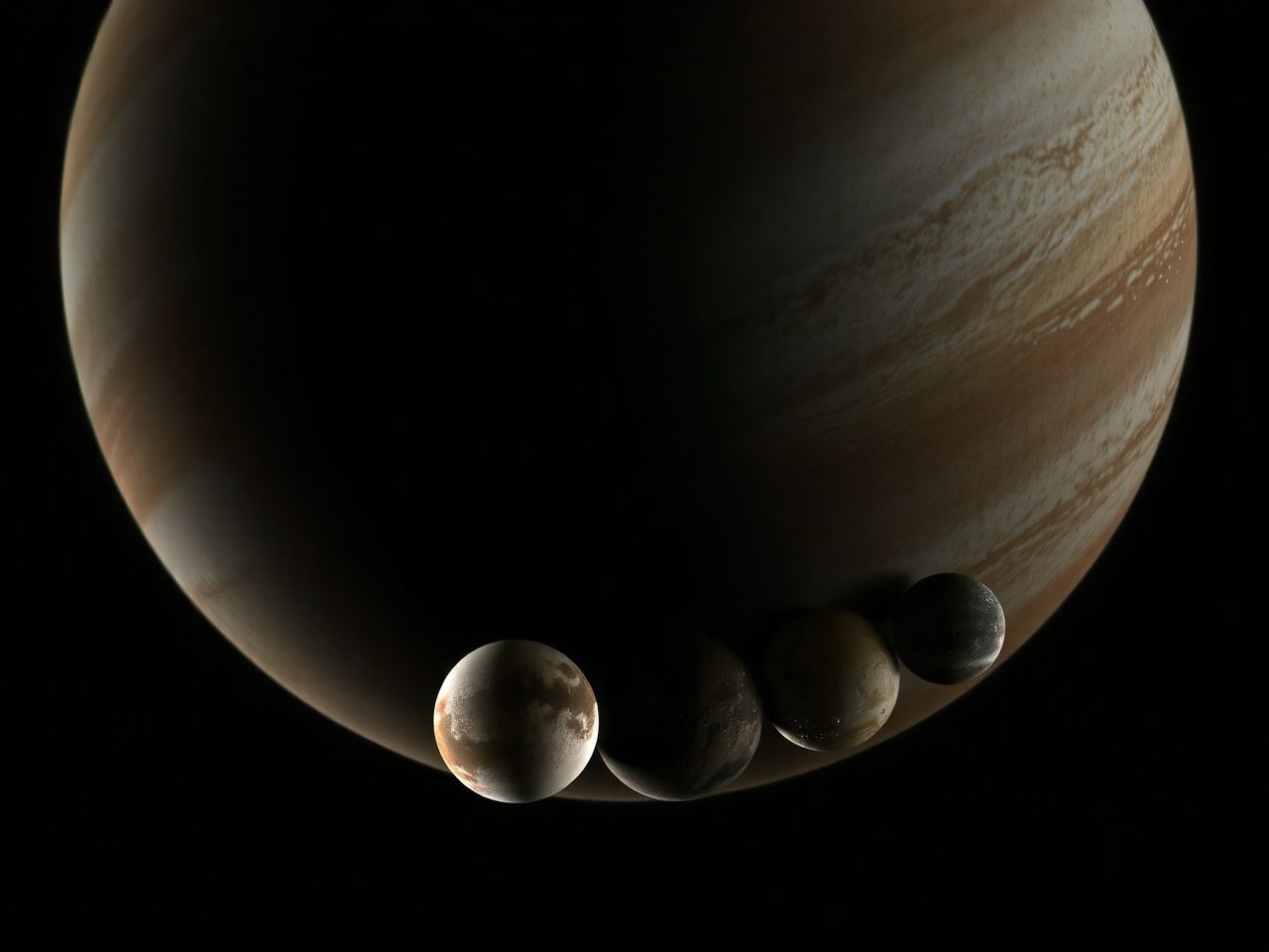 Az Ananke csoport holdjai szabálytalan pályán keringenek Jupiter körül.